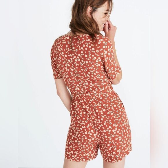 Madewell  Daysi Wrap Front Romper Size 2 Floral Print - Picture 11 of 11